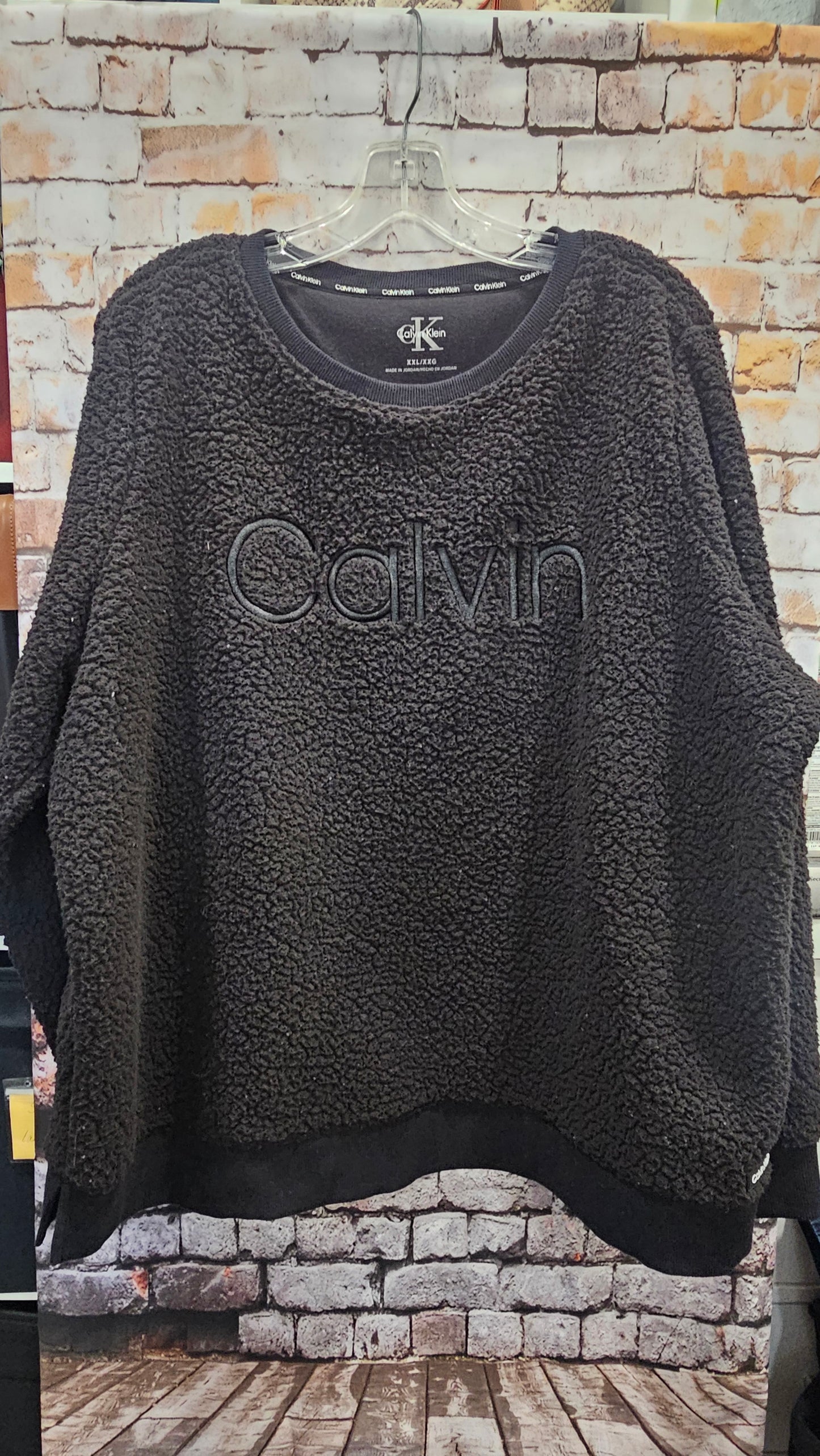 (2x) Calvin Klein Fuzzy Sweatshirt